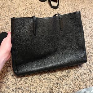 Banana Republic black leather tote